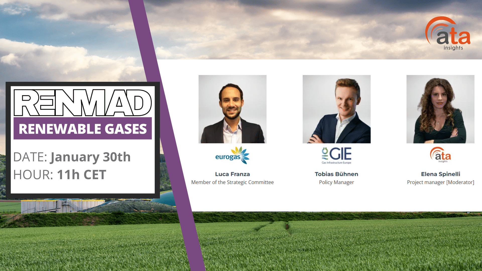 Webinar – Renewable gases in Europe: from fossil fuels to H2 and biomethane